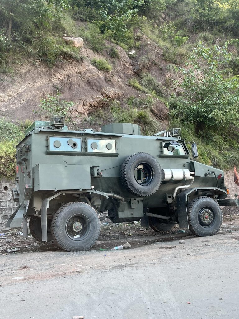 Kashmir has a lot of army patrolling and this is one of their trucks.